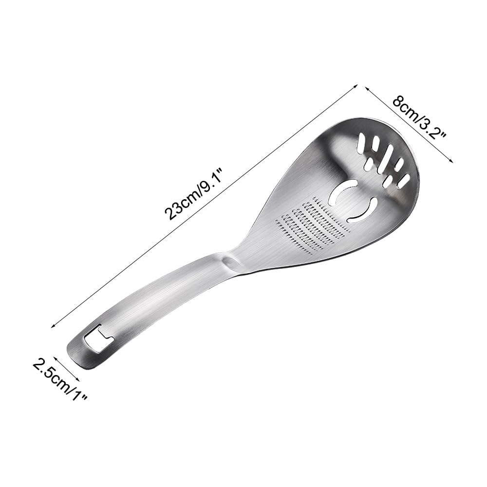 DONGKER Multipurpose Grinding Spoon,304 Stainless Steel Garlic Ginger Crusher Spoon Reverse Grinding Design for Home Kitchen Utensil