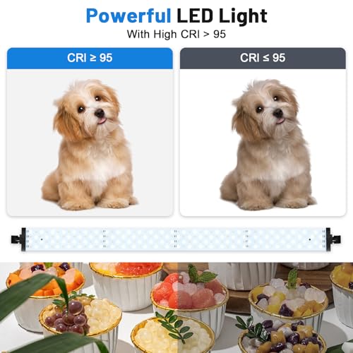 32x32 Inch Photo Studio Photo Light Box for Photography, 405 LED Large Lightbox with 3 Light Panel Stepless Dimming and Soft Light Cloth Professional Photo Background Shooting Tents - size: 32x32 in (3 LED Strips)