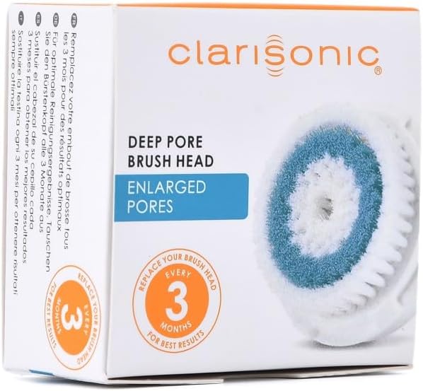 Clarisonic Deep Pore Facial Cleansing Brush Head Replacement | Compatible with Mia 1, Mia 2, Mia Fit, Alpha Fit, Smart Profile Uplift and Alpha (1count)