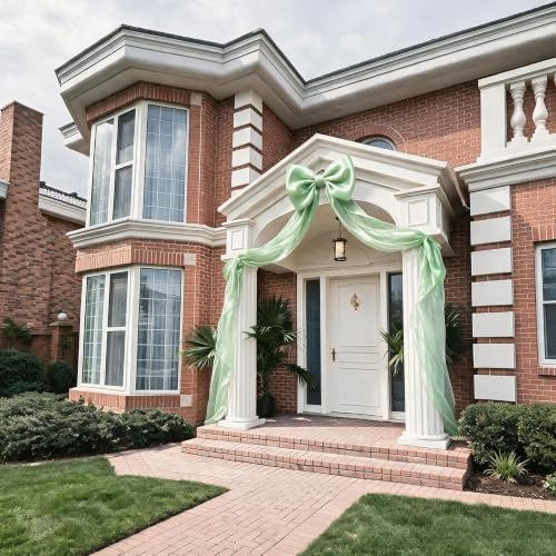 Big Satin Bow Coquette Room Decor, 16x79 Inch Large Christmas Bows for Birthday Decorations, Christmas Tree Topper, Girl Room Decor, Bachelorette, Wedding, Baby Shower, Front Door, Wreath (Green)