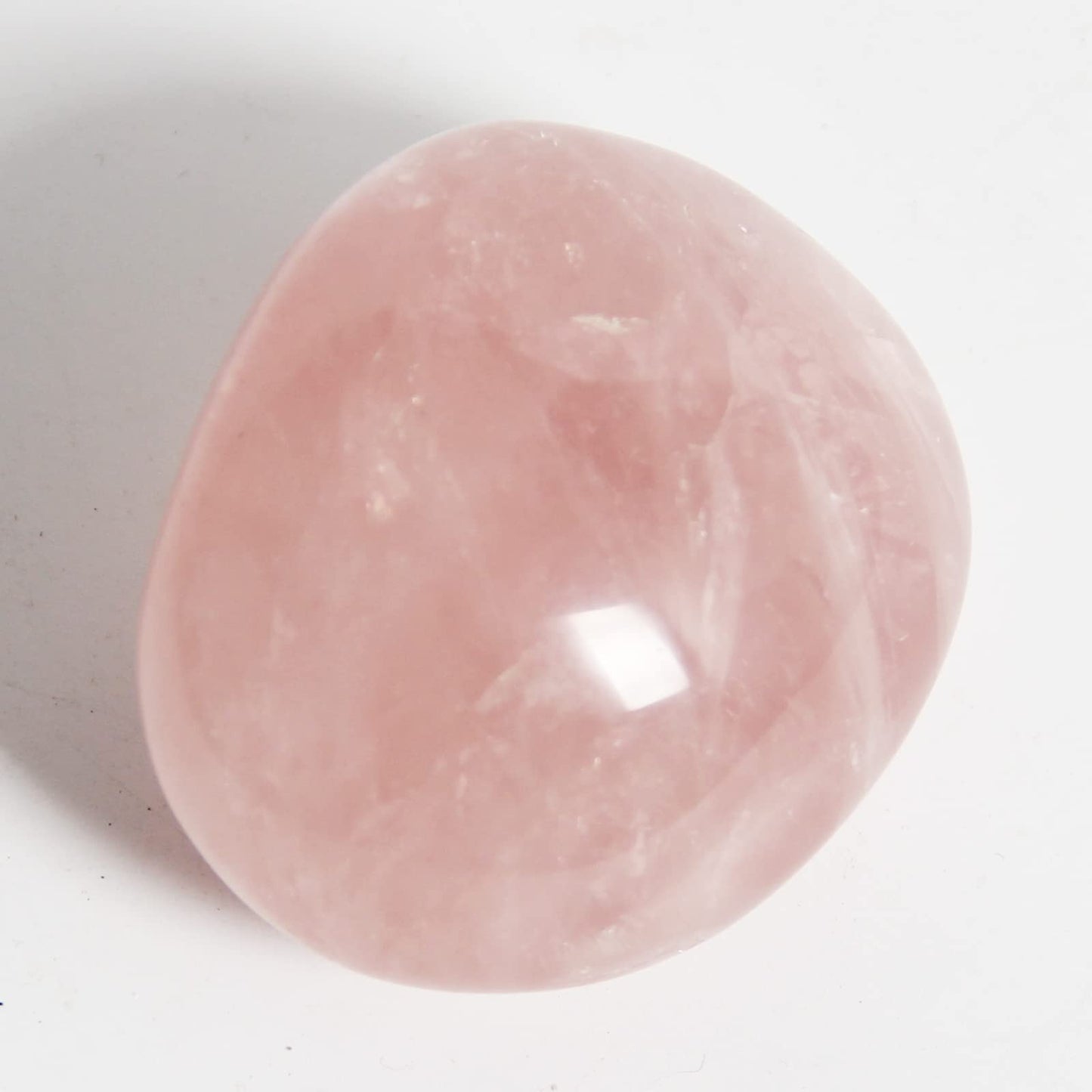 Orientrea Rose Quartz Palm Stone-2 Pcs Rose Quartz Pocket Energy Stone, Smooth Healing Crystal Worry Stone