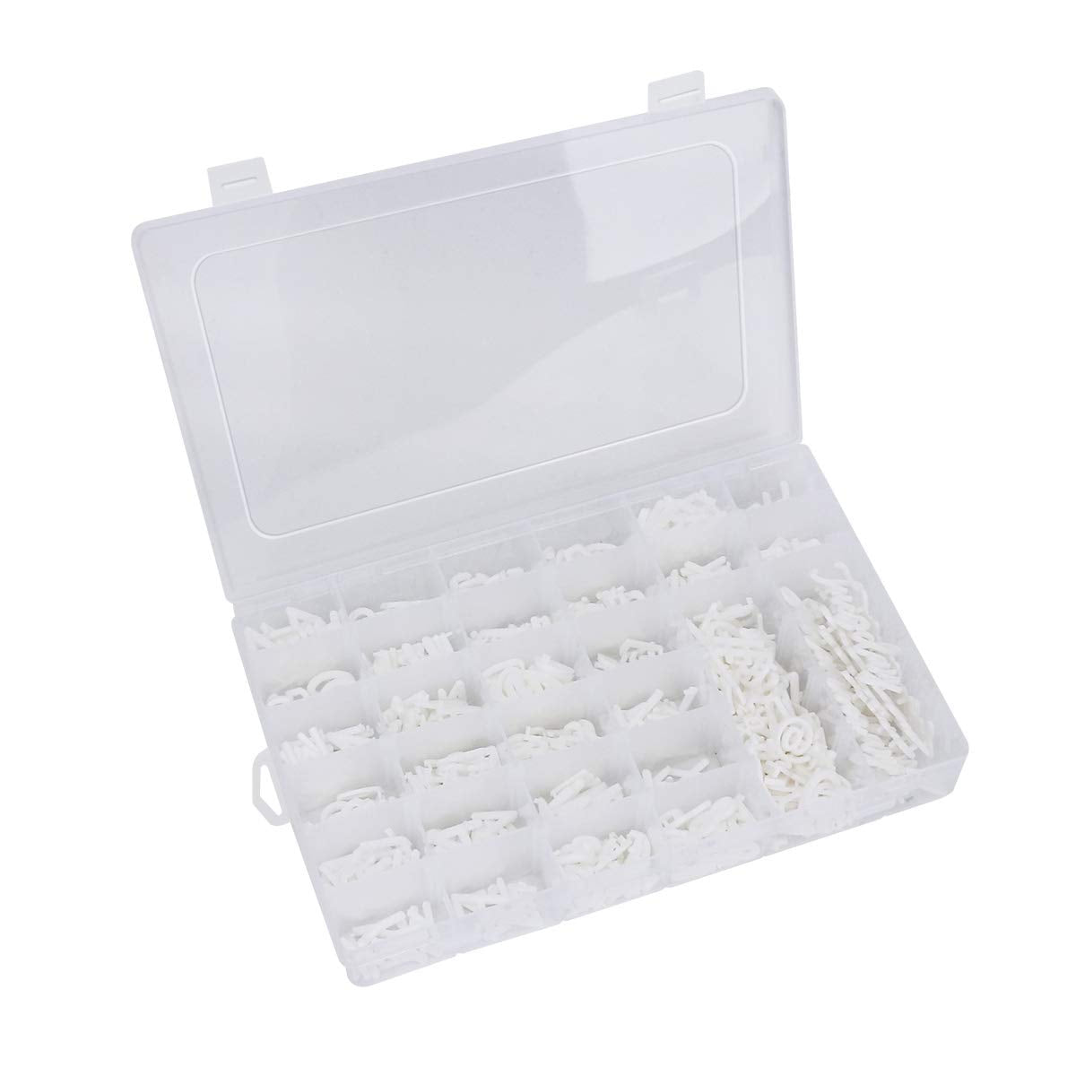 Letter Board Letters,645 PRE-Cut Characters (3/4 and 1 Inch,White) With Sorting Tray