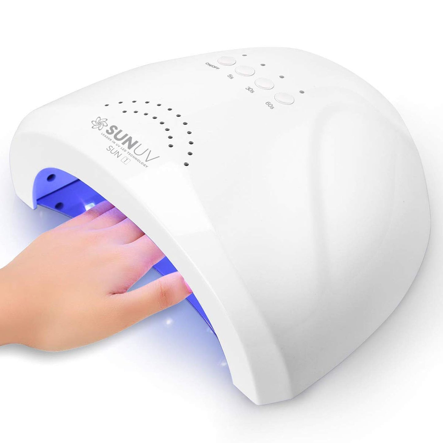 SUNUV UV LED Nail Lamp, Gel Light for Nail Polish UV Dryer with 3 Timers SUNone White