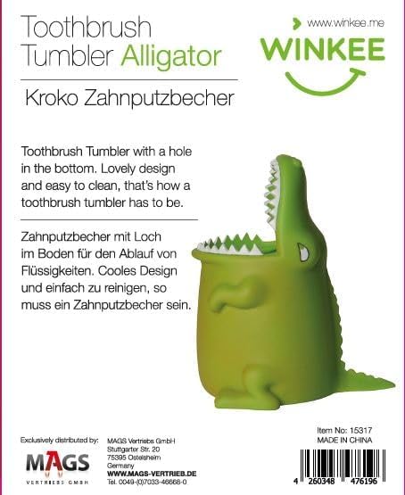 Winkee - Toothbrush Holder Alligator I Practical & Versatile I Custom Toothbrush