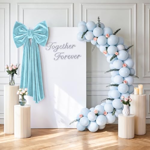 Big Bows, Christmas Decorations, Velvet Christmas Tree Topper Bow, 52 x16 Inch, Giant Christmas Bow Decorations for Home, Wedding, Birthday, Wreath, Door, Wall Decor (Sage Green)