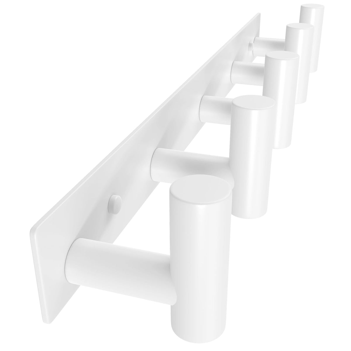 White Stainless Steel Wall Coat Racks with 5 T
