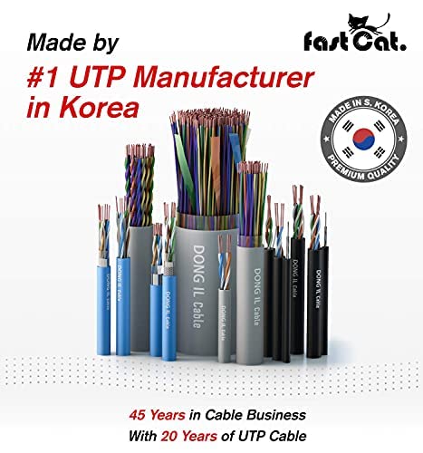 fast Cat. Speaker Wire 14 Guage 2C, UL Listed & CMR/CL3R-FT4 Rated - Speaker Cable w/PVC Jacket, 100% Oxygen-Free Pure Bare Copper - (41) HighFlex 14 Guage Wire - in-Wall Use-500ft Bulk Cable, Blue
