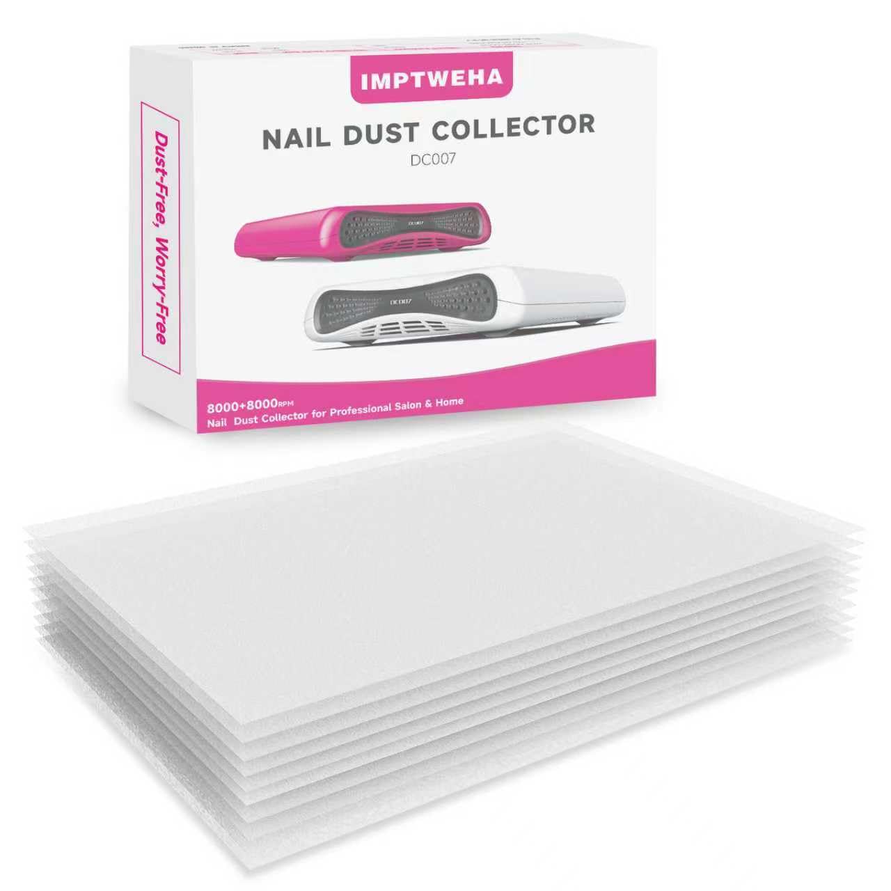 Professional Nail Dust Collector Acrylic Nail Tools filter paper 60 sheets.It is recommended to change the filter paper after 3-5 uses.（Light gray）