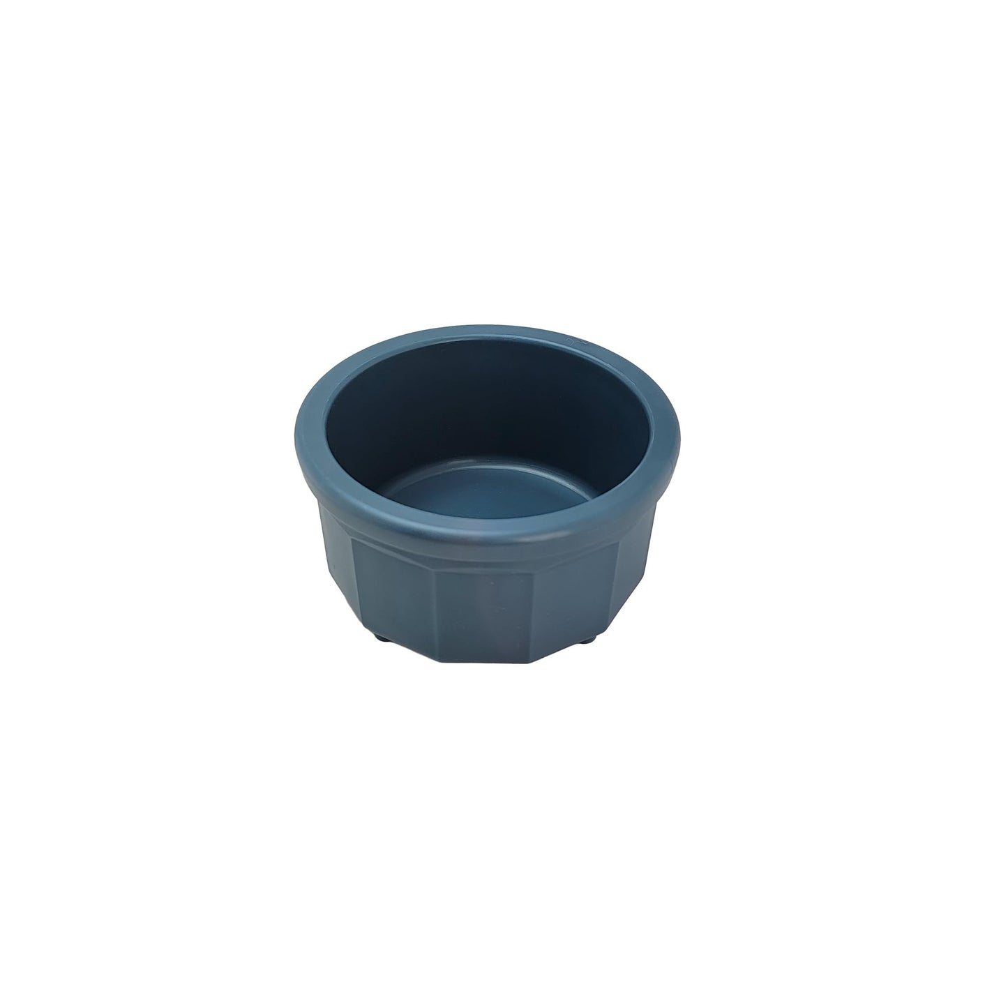 Pet Crock Bowl – Thick Durable Plastic Non-Tip Food & Water Dish for Dogs, Cats & Small Animals - 3.5 Inch Diameter - Indoor/Outdoor – Chew Resistant, Easy Clean (Blue, Tiny 4oz)