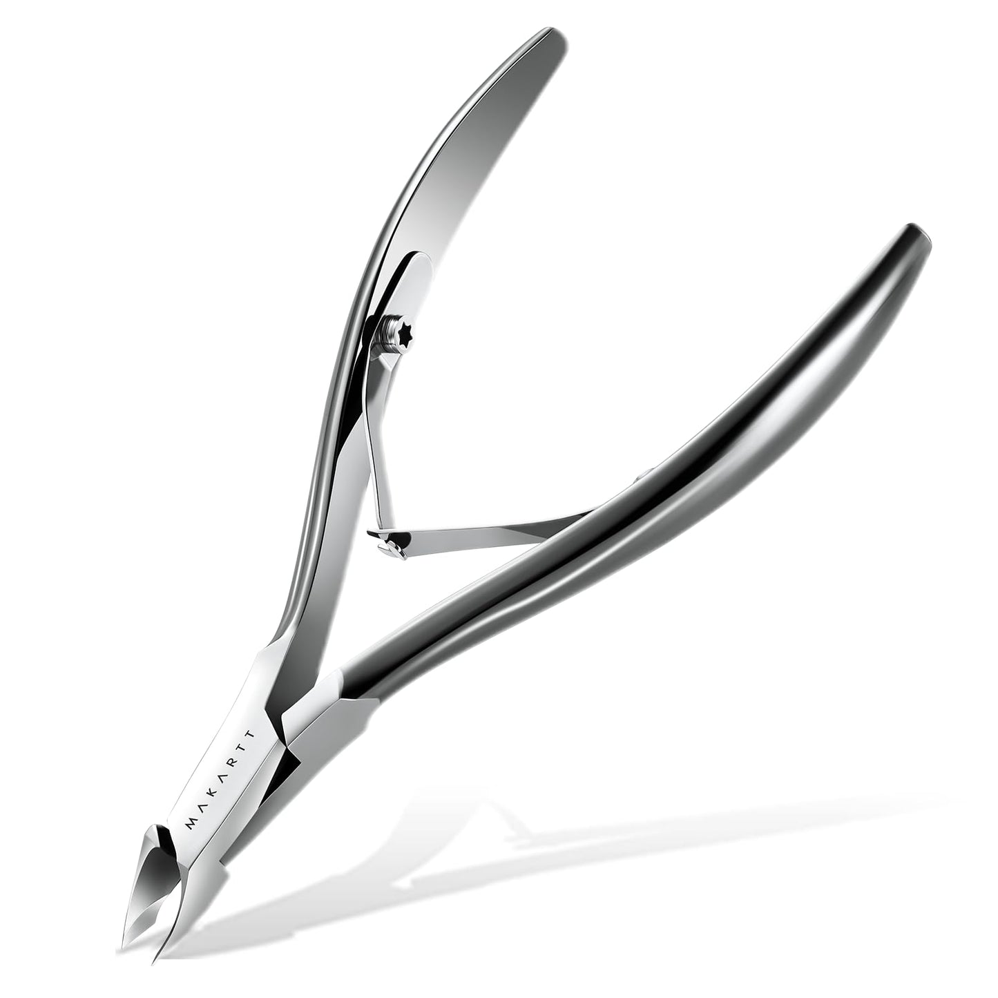 Makartt Professional Cuticle Nipper: 1/2 Jaw Precision Cuticle Trimmer for Beginners & Nail Technicians, 5mm Short Blade, Rust-Resistant Stainless Steel, Salon & Detailed Nail Art Use (Titanium Black)