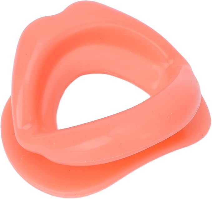 Dioche Oral Mouth Muscle Massage Tool Silicone Face Slimming Tightening Smile Trainer Lip Exerciser for Muscles Stretching Lifting Exercise Lips Traine, Red