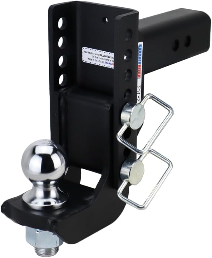 Shocker XR Adjustable Drop Hitch, Fits 2-1/2"Hitch Has 2-5/16"Ball 0-7-1/2" Drop