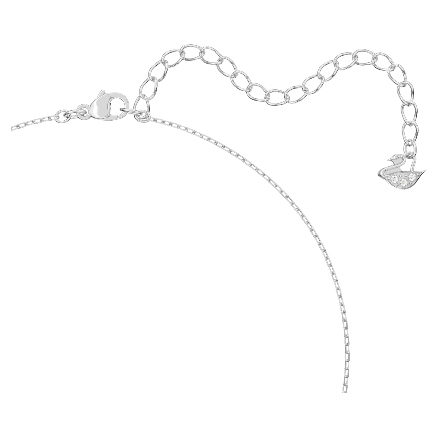 SWAROVSKI Attract necklace, White, Rhodium Finish