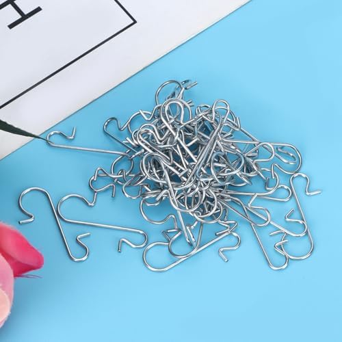 Zopsc Metal S Shape Hooks, 100pcs for Christmas Tree (White)