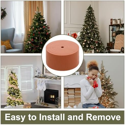DOITOOL 4pcs Tiny Christmas Tree Base: Simulation Stump Mini Plastic Pedestal Replacement for Fake Xmas Trees Winter Holidays Festivals Tabletop Ornaments