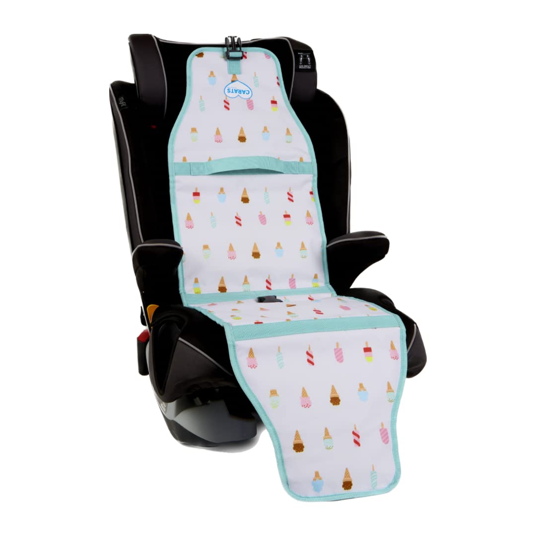 Cool Carats Car Seat Cooling Pad for Babies, Toddlers, and Kids - Comfortable and Durable Cooling Pad for Hot Summer Days - One Size Fits All, Popsicle White