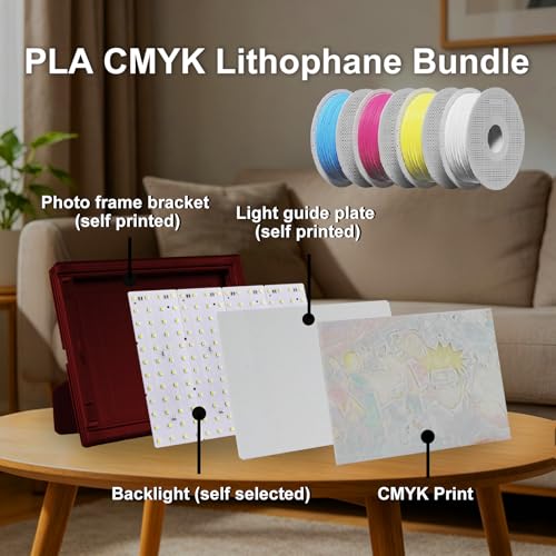 2PCS Lithophane LED Backlight Board Kit KC009 KC010 for Bambu Lab H2C/X1/P2S/A1 LED Light Board Backlights Makerworld Model Parts USB 3D Print Accessory Photo Model DIY Light Box - color: 2 PCS Lithophane LED