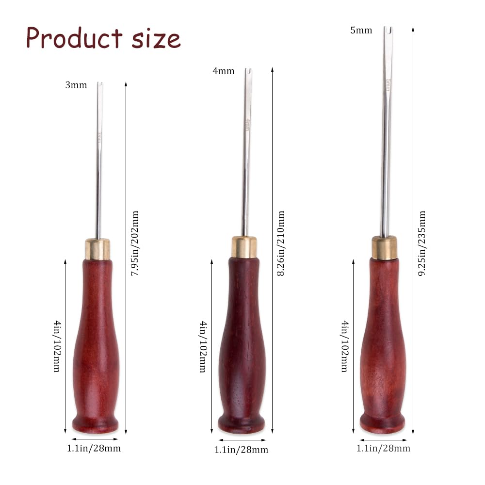 ZORZA 3Pcs Versatile Cotton Stuffing Tool for DIY Handcrafts Crochet Projects Includes 3mm 4mm 5mm Cotton Filler Tools for Sewing Crafting