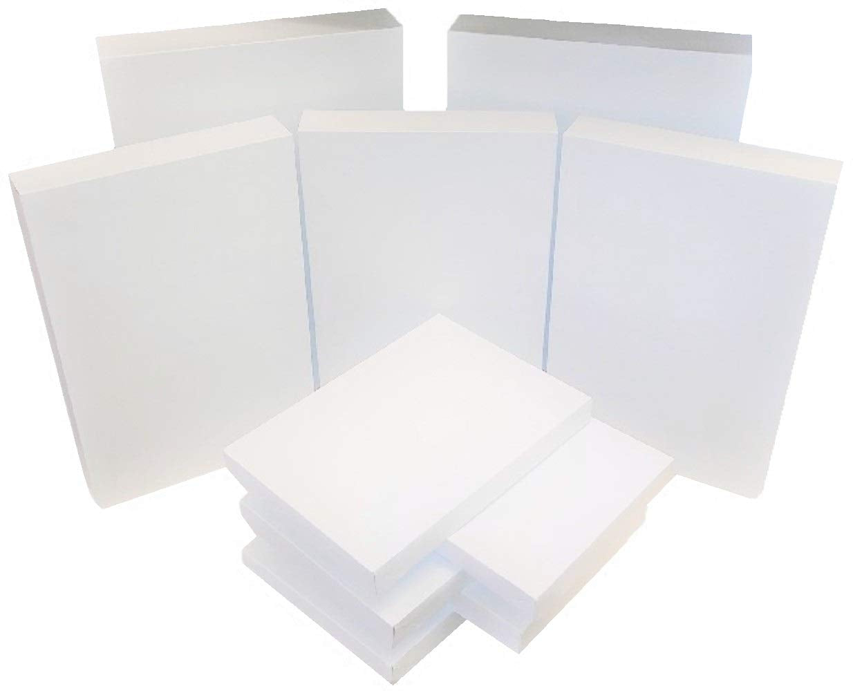 ALEF Set of 10 White Gift Wrap Boxes with Lids – 3 Sizes (17", 14", 10") – Sturdy, Reusable, and Versatile for Holidays, Weddings, Birthdays, and More