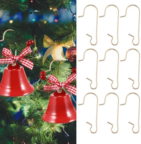 Luxshiny 100Pcs Iron Christmas S Hooks for Hanging Ornaments Mini Wall Hangers Metal Pendant Hooks for Tree Decorations Indoor Bar Cafe Party Use