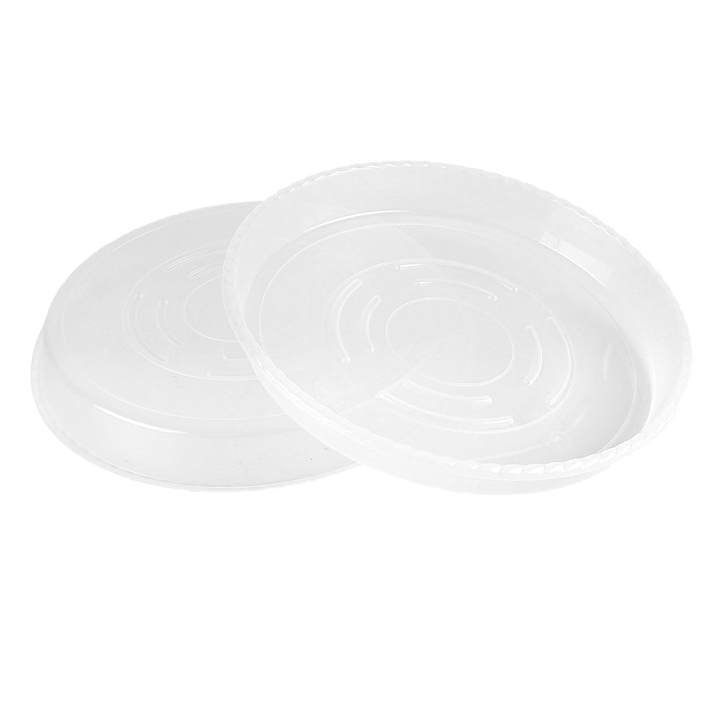 JOIKIT 20 Pack 12 Inch Plant Saucers, Clear Plastic Flower Pot Saucer, Plant Trays Pot Tray for Indoor Outdoor Planters Potted Plants