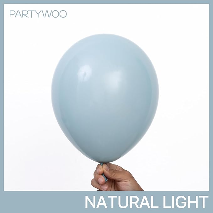 PartyWoo Dusty Blue Balloons 85pcs Different Sizes of 18 12 10 5 Inch Light Blue Aqua Boho Balloon Arch Kit Garland for Graduation Baby Shower Gender Reveal Birthday Party Decorations Blue-F28