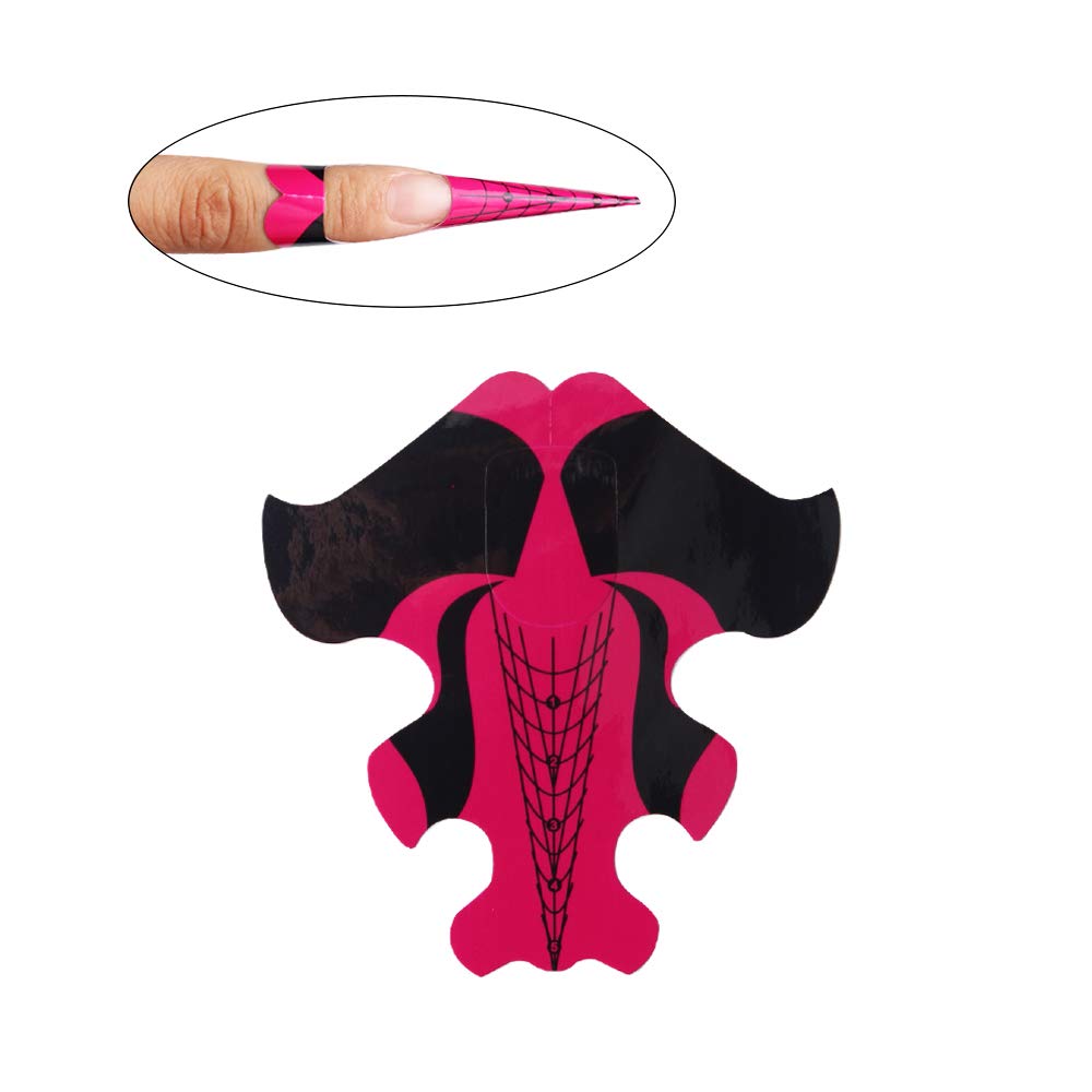 Yigo 500pcs Nail Forms Extension Tips Guide Extension French DIY Tool Fish Acrylic UV Gel Nail Art Tools Builder Sticker Sculpting