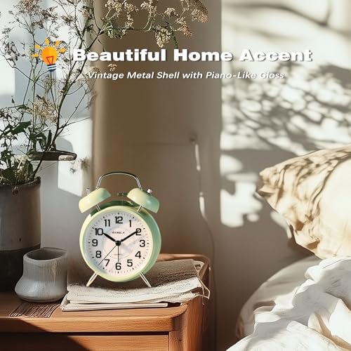 AYRELY?? Super Loud Twin Bell Alarm Clock for Heavy Sleepers,4.5 Inch