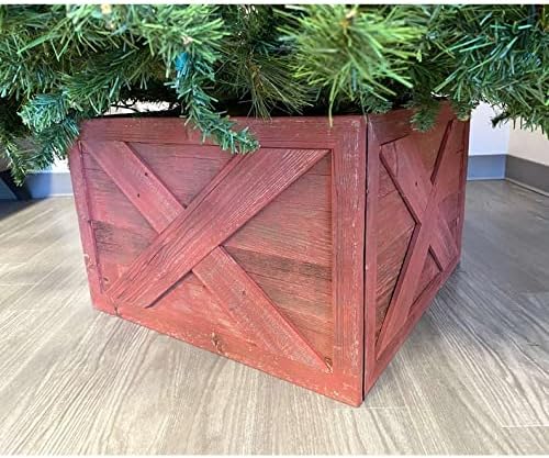 BARNWOODUSA Christmas Tree Collar or Box Made of Reclaimed Wood Rustic Skir