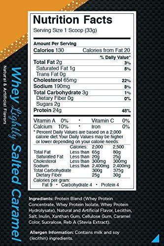 Rule 1 Proteins R1 Whey Blend, 28 Servings, Lightly Salted Caramel
