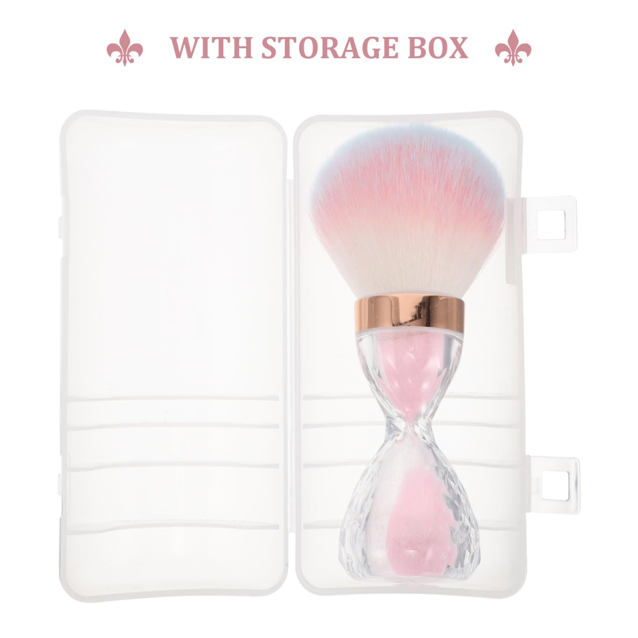 Gogogmee Nail Dust Brush Large Soft Bristle Cleaning Brush for Nail Art and Makeup Powder Removal Portable Manicure Tool 4.13X1.77 Inch