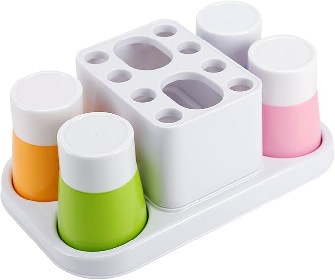 Toothbrush Holder and Large Organizer Stand for Bathroom