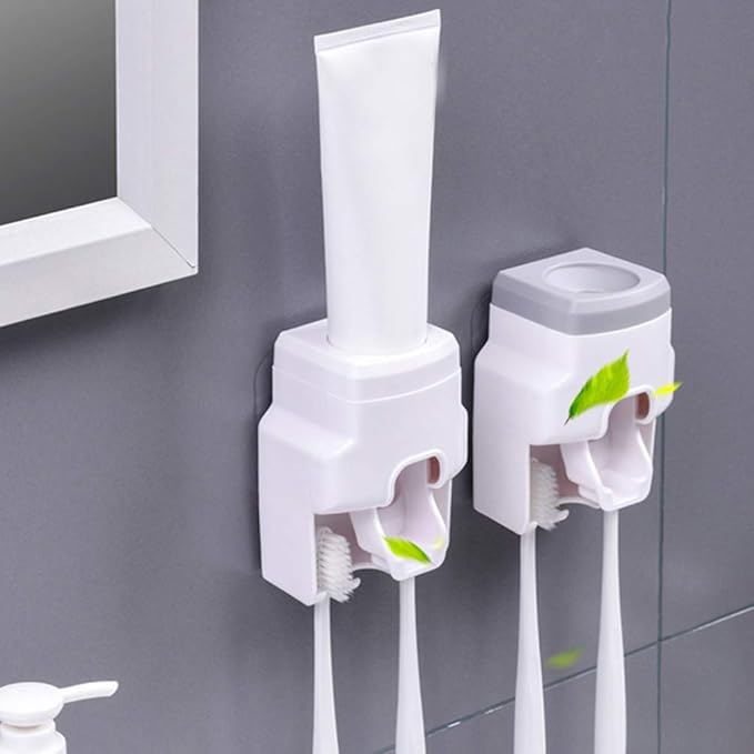 Toothpaste Dispenser Squeezer Pump Wall Mounted Storage Holder Hand Bathroom Accessories for Washroom