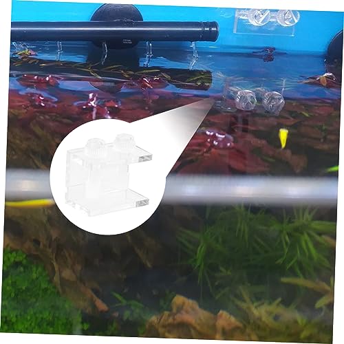 HANABASS 2Pcs Transparent Acrylic Fish Tank Backdrop Clips Durable Aquarium Background Fixing Clamps Easy to Install Suitable for Front Back Use for Fish Tank Decor