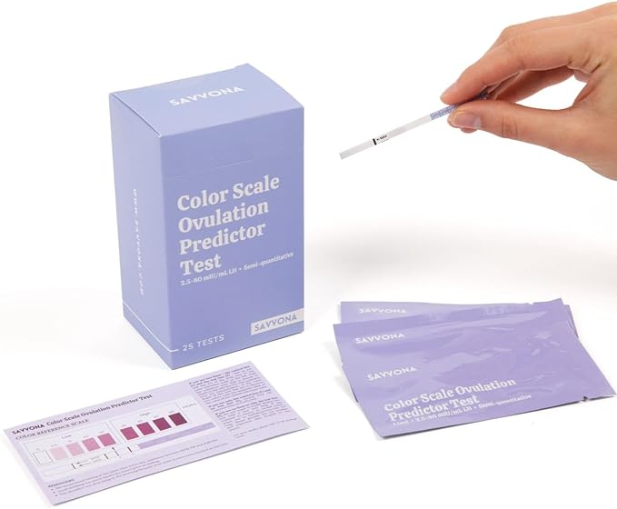 Ovulation Test Strips - Over 99% Accurate at Detecting LH - Color Scale Predictor Kit - Pinpoint Peak Fertility - Accurate Family Planning - Indvidually Wrapped - Results in Minutes - 25ct