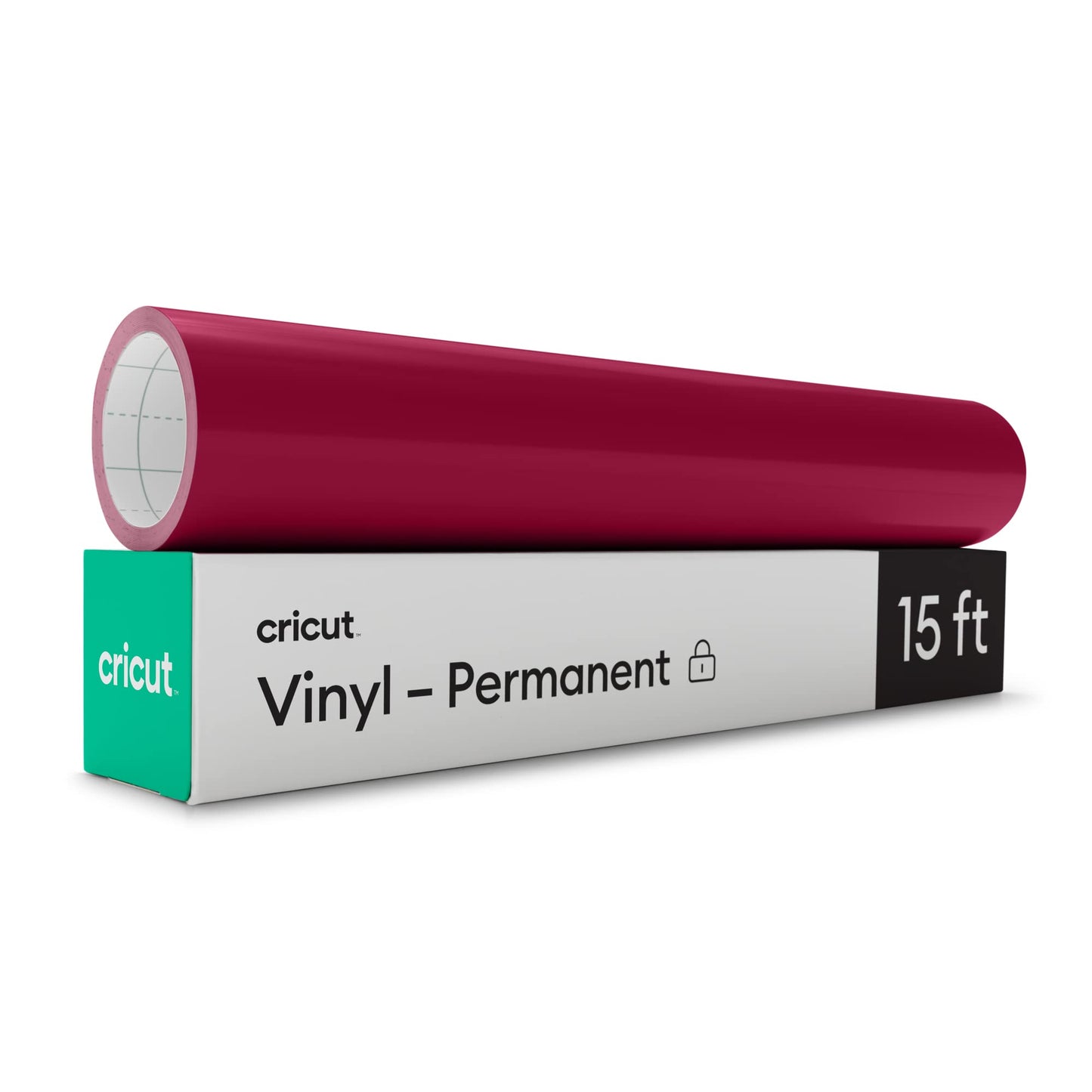 Cricut Premium Permanent Vinyl Roll (12 in x 15 ft), Dark Red - Weather-Resistant, Dishwasher-Safe & Fade-Proof, Compatible with Cricut Cutting Machines