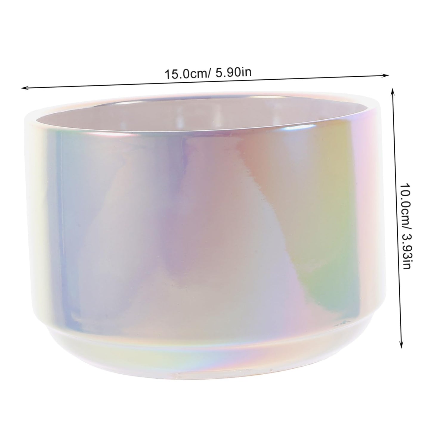 Garneck Ceramic Flower Pot Iridescent Succulent Planter for Home Desktop Decoration Cactus Succulent Holder with Drainage for Indoor Use