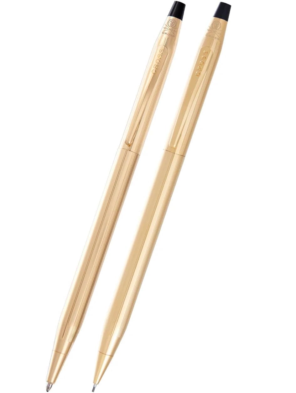 Cross Classic Century 23KT Gold Plated Ballpoint Pen & 0.7MM Mechanical Pencil Set.