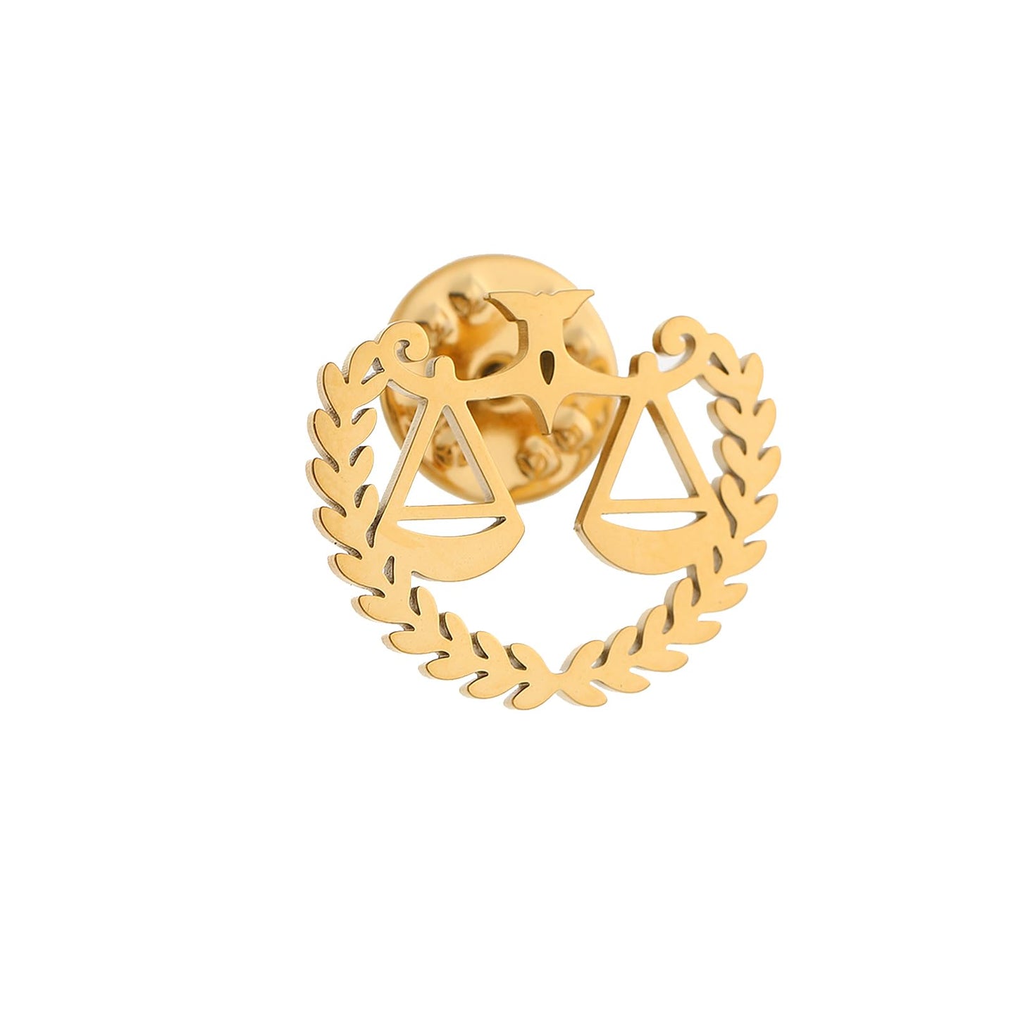 Metal Balance Badges Suit Brooch Libra Scales Brooches For Men (gold 2)