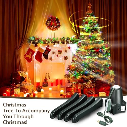 360 Degree Rotating Christmas Tree Stand, Electric Adjustable Artificial Tree Stand, Suitable for Malls, Homes