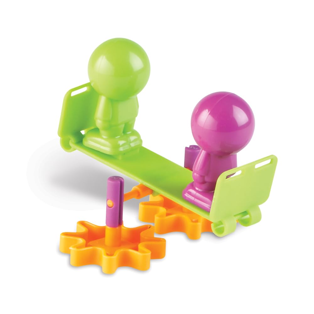 Learning Resources Playground Engineering & Design STEM Set - Kids Games, Building and Construction Gears, Montessori Activities , Critical Thinking Skills, Problem Solving for Boys and Girls