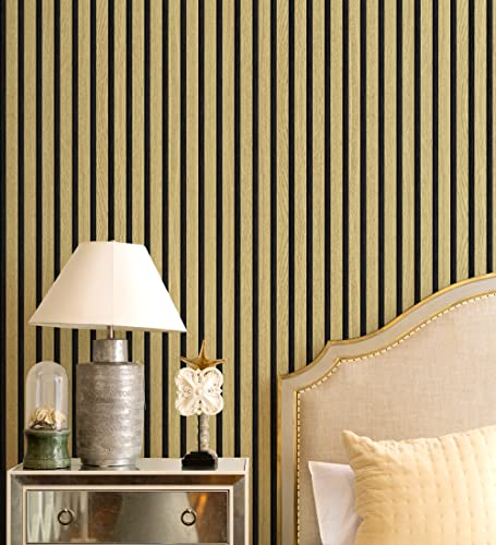 myforHD Wallpaper Peel and Stick Wood Grating Stripe Self-Adhesive Wallpaper Faux Wood Contact Paper Wood Slats Self Adhesive Wall Paper PVC Vinyl Film Removable Waterproof (Wood A, 17.3" x 118") - color: Wood A, size: 17.3" x 118.1"