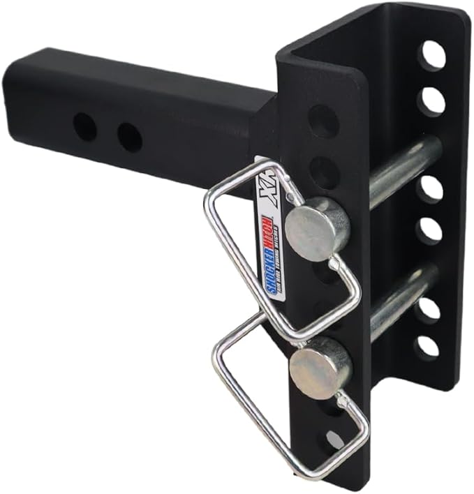 Shocker XR Adjustable Drop Hitch, Fits 2" Hitch Has 2" Ball 0-7-1/2" Drop