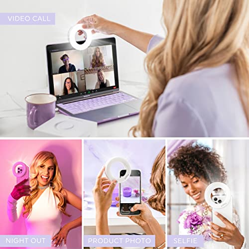 LITTIL Selfie One - Ring Light for Phone, iPhone, Android or Laptop | 3 Adjustable Light Modes | Rechargeable Batteries | Clip On Design | Perfect for Beauty, Influencers, Creators