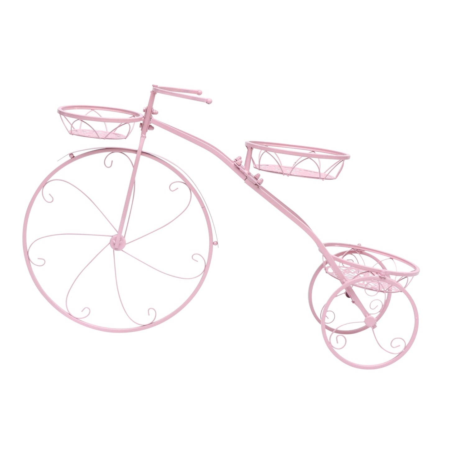 GANAZONO Creative Bicycle Plant Rack Multi-layer Flowerpot Stand for Home and Balcony Removable Iron Shelf Pink for Indoor and Outdoor Use