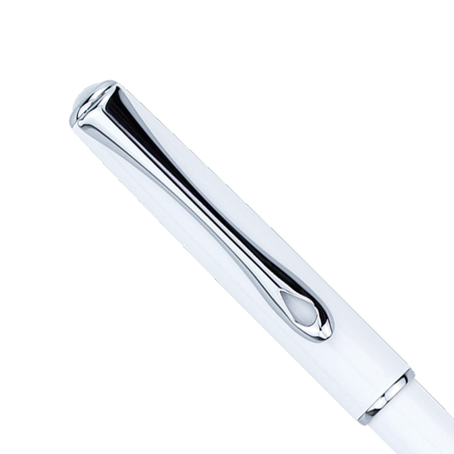 Traveller Ballpoint Pen Medium Stainless Steel/Chrome White 2-Piece Set