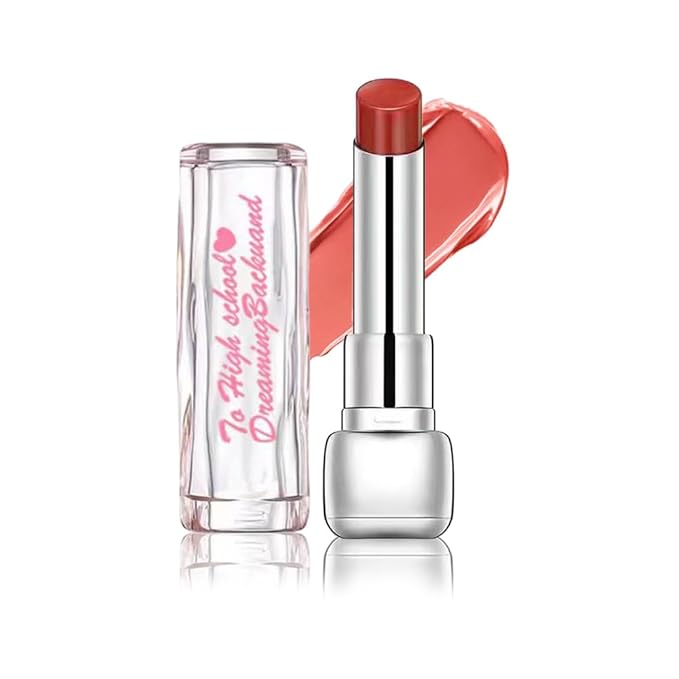 Rose Plumper Moisturizing Butter Lipstick for Women, Natural Tinted Lip Balm Shine Nourishing Hydrating Lip Gloss Stain for Dry Lips, Lightweight Lip Liner Care Makeup,Vegan 1Pc Rose Bean Paste
