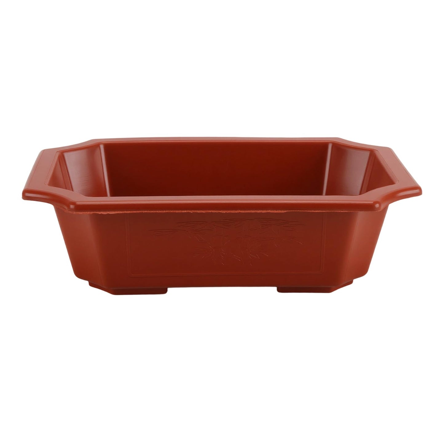 HOIGON 30 PCS 9 x 6.5 Inch Plastic Rectangular Bonsai Training Pots, Red Plastic Planter Pot with Drainage Hole, Shallow Plant Nursery Pot for Succulent