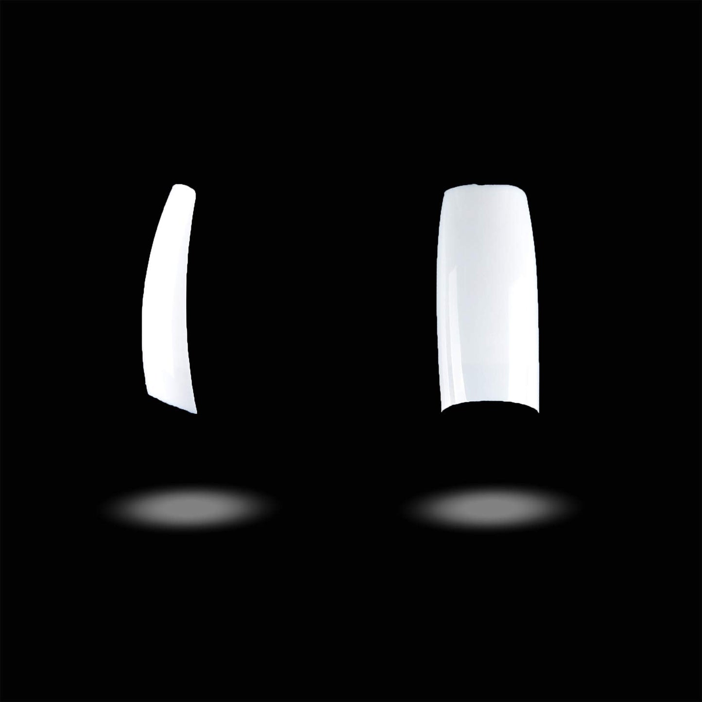 French Acrylic False Nail Tips, 500PCS Fake Nail Shape Artificial False Nails Tips 10 Sizes with Case for Nail Art Salons and Home DIY (White)