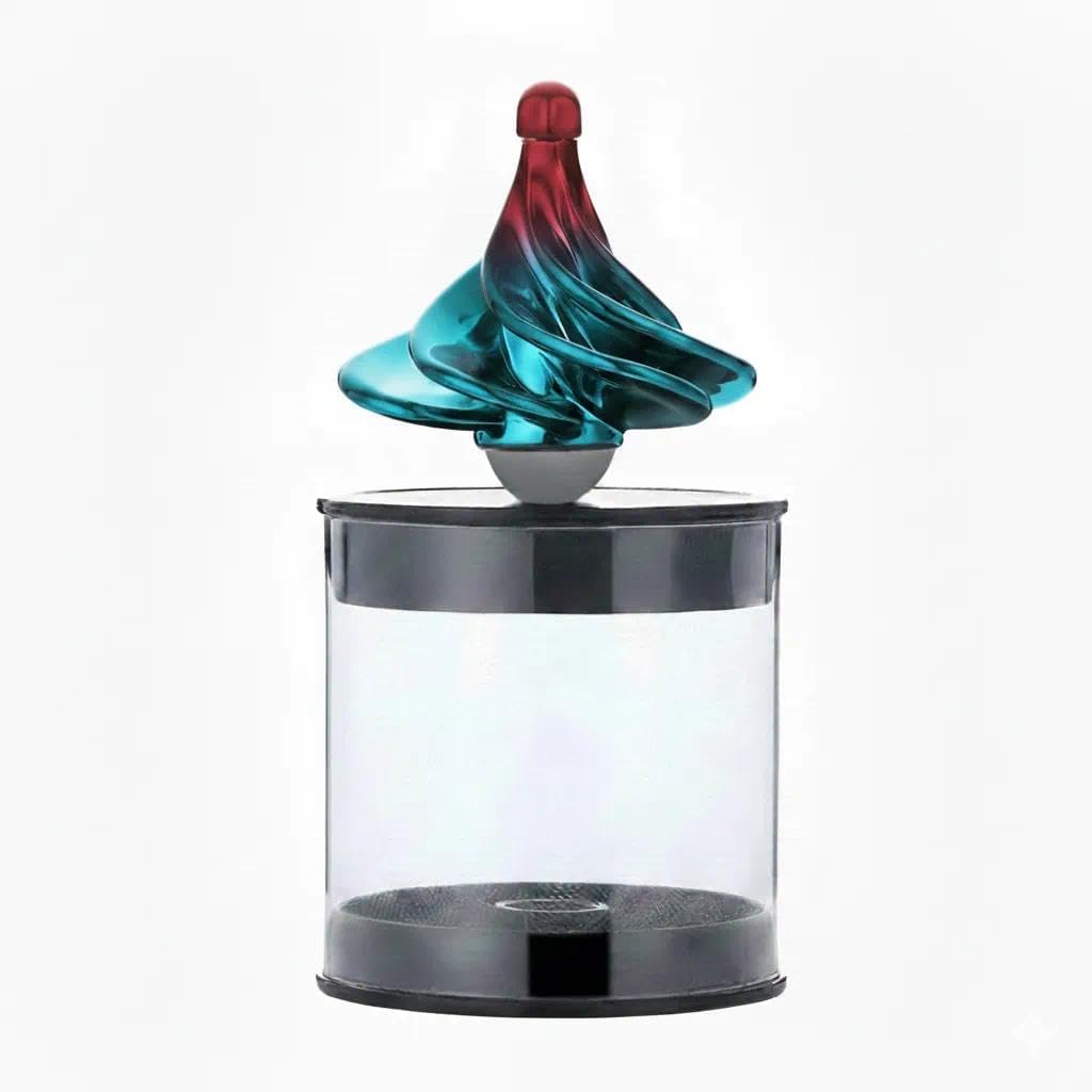 Magnetic Airflow Spinning Top – Wind-Powered Fidget Toy for Stress Relief & Focus – Aerodynamic Tornado Spinner with Magnetic Base – Unique Desk Toy for Adults and Kids – Perfect Office Gift